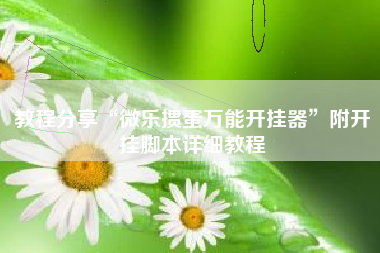 教程分享“微乐掼蛋万能开挂器”附开挂脚本详细教程