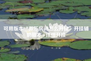 可用版本“微乐房间怎么开挂”开挂辅助脚本+详细开挂