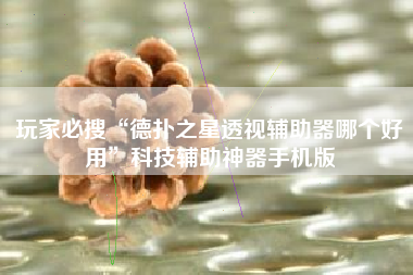 玩家必搜“德扑之星透视辅助器哪个好用	”科技辅助神器手机版