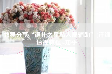 教程分享“德扑之星私人局辅助”(详细透视教程)-知乎