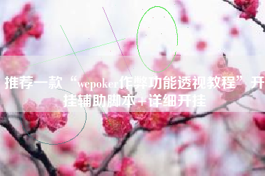 推荐一款“wepoker作弊功能透视教程”开挂辅助脚本+详细开挂