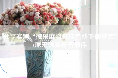 分享实测“微乐麻将开挂免费下载安装”(原来确实是有插件