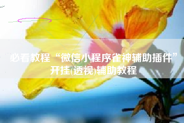 必看教程“微信小程序雀神辅助插件	”开挂(透视)辅助教程