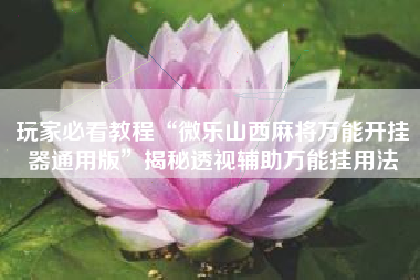 玩家必看教程“微乐山西麻将万能开挂器通用版	”揭秘透视辅助万能挂用法