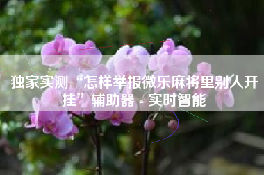 独家实测“怎样举报微乐麻将里别人开挂	”辅助器 - 实时智能