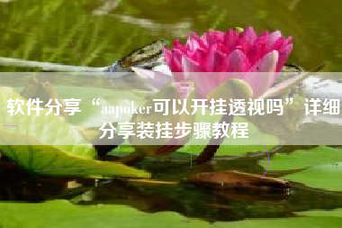 软件分享“aapoker可以开挂透视吗”详细分享装挂步骤教程