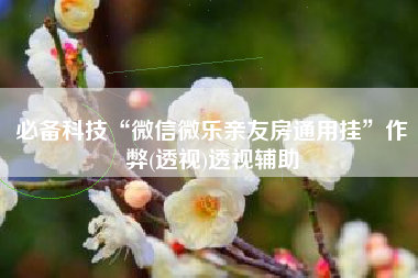 必备科技“微信微乐亲友房通用挂”作弊(透视)透视辅助