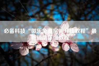 必备科技“微乐免费房间开挂教程	”最新辅助详细教程