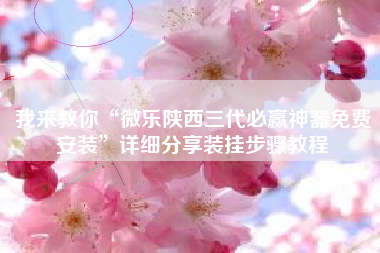 我来教你“微乐陕西三代必赢神器免费安装	”详细分享装挂步骤教程