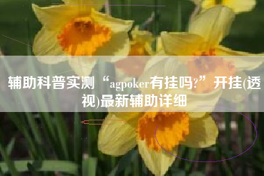 辅助科普实测“agpoker有挂吗?”开挂(透视)最新辅助详细