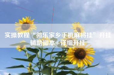 实操教程“微乐家乡手机麻将挂”开挂辅助脚本+详细开挂