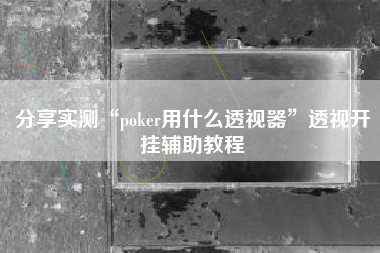 分享实测“poker用什么透视器”透视开挂辅助教程