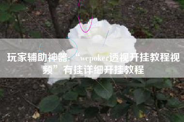 玩家辅助神器:“wepoker透视开挂教程视频	”有挂详细开挂教程