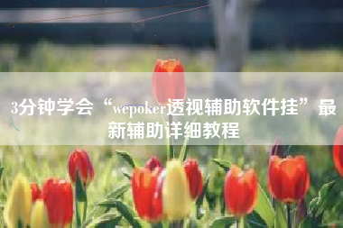 3分钟学会“wepoker透视辅助软件挂”最新辅助详细教程