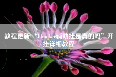 教程更新!“hhpoker辅助挂是真的吗	”开挂详细教程