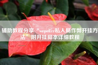 辅助教程分享“wepoker私人局作弊开挂方法”附开挂脚本详细教程