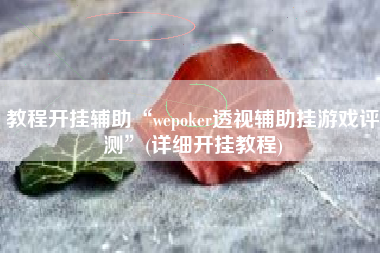 教程开挂辅助“wepoker透视辅助挂游戏评测”(详细开挂教程)