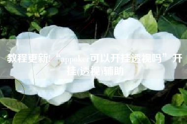 教程更新!“appoker可以开挂透视吗	”开挂(透视)辅助