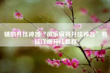 辅助开挂神器“微乐麻将开挂神器”有挂详细开挂教程