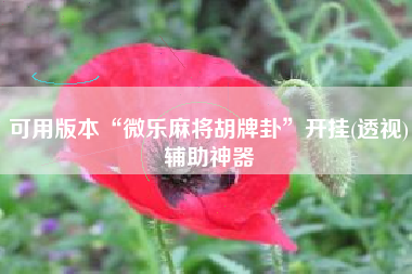 可用版本“微乐麻将胡牌卦”开挂(透视)辅助神器