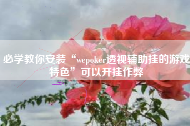 必学教你安装“wepoker透视辅助挂的游戏特色	”可以开挂作弊