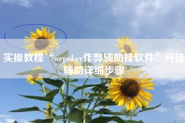 实操教程“wepoker作弊辅助挂软件”开挂辅助详细步骤