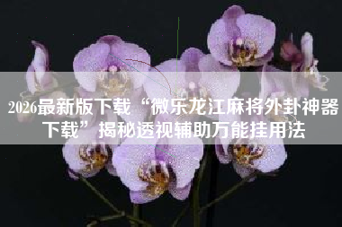 2026最新版下载“微乐龙江麻将外卦神器下载”揭秘透视辅助万能挂用法