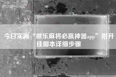 今日实测“微乐麻将必赢神器app”附开挂脚本详细步骤