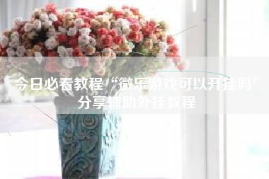 今日必看教程“微乐游戏可以开挂吗”分享辅助外挂教程
