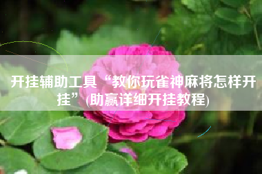 开挂辅助工具“教你玩雀神麻将怎样开挂”(助赢详细开挂教程)