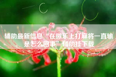 辅助最新信息“在微乐上打麻将一直输是怎么回事”辅助挂下载