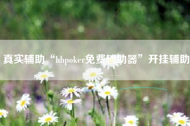 真实辅助“hhpoker免费辅助器”开挂辅助