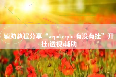 辅助教程分享“wepokerplus有没有挂”开挂(透视)辅助