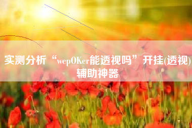 实测分析“wepOKer能透视吗”开挂(透视)辅助神器