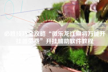 必胜技巧全攻略“微乐龙江麻将万能开挂器免费	”开挂辅助软件教程