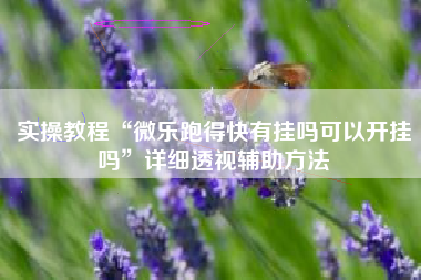 实操教程“微乐跑得快有挂吗可以开挂吗”详细透视辅助方法