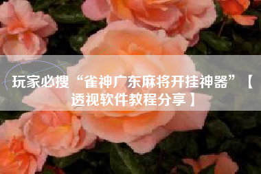 玩家必搜“雀神广东麻将开挂神器”【透视软件教程分享】