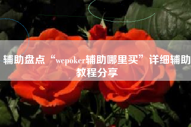 辅助盘点“wepoker辅助哪里买”详细辅助教程分享