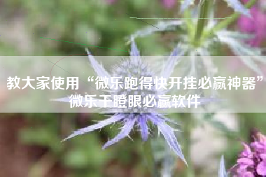 教大家使用“微乐跑得快开挂必赢神器	”微乐干瞪眼必赢软件