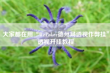 大家都在用“WePoker德州局透视作弊挂”透视开挂教程