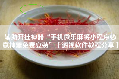 辅助开挂神器“手机微乐麻将小程序必赢神器免费安装”【透视软件教程分享】