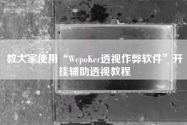教大家使用“WepoKer透视作弊软件”开挂辅助透视教程