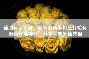 辅助科普实测“微乐湖南麻将三打哈有没有开挂神器”分享辅助外挂教程